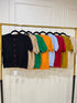 Women Knitted Short Sleeves Tops